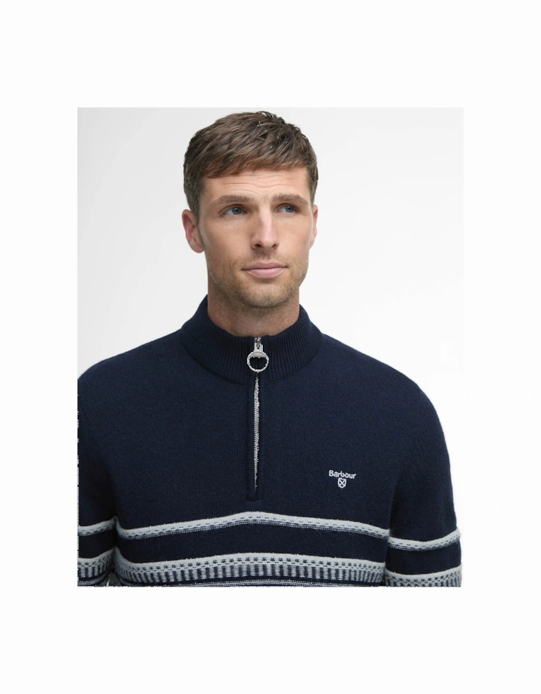 Kepwick Mens Half Zip Jumper - Navy