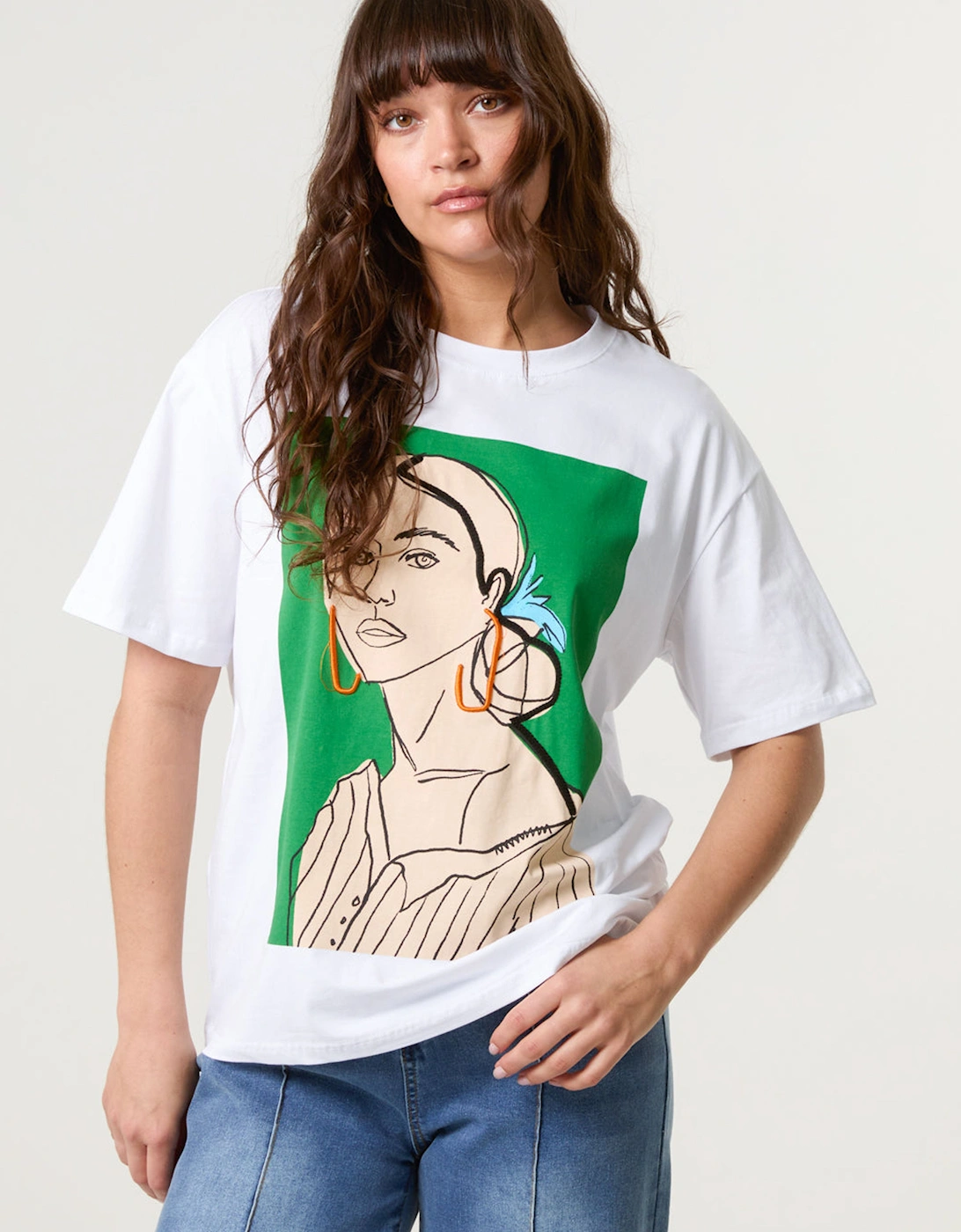 White Woman Portrait Top, 2 of 1