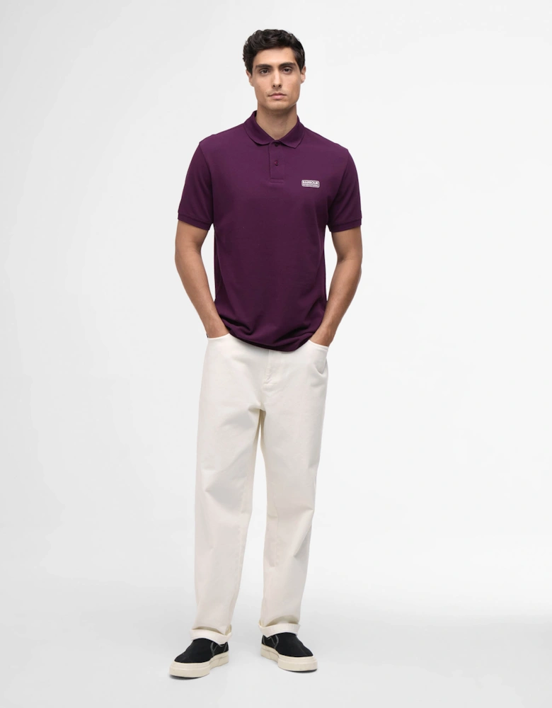 Essential Short Sleeve Mens Polo - Potent Merlot