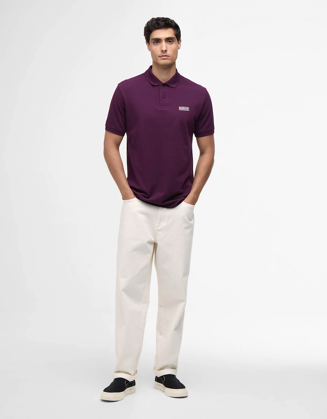 Essential Short Sleeve Mens Polo - Potent Merlot