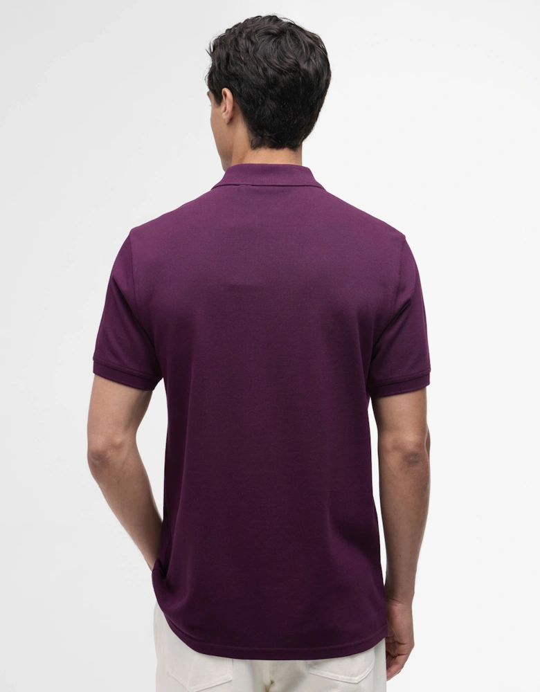 Essential Short Sleeve Mens Polo - Potent Merlot