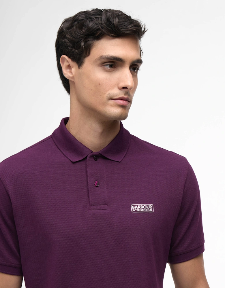 Essential Short Sleeve Mens Polo - Potent Merlot