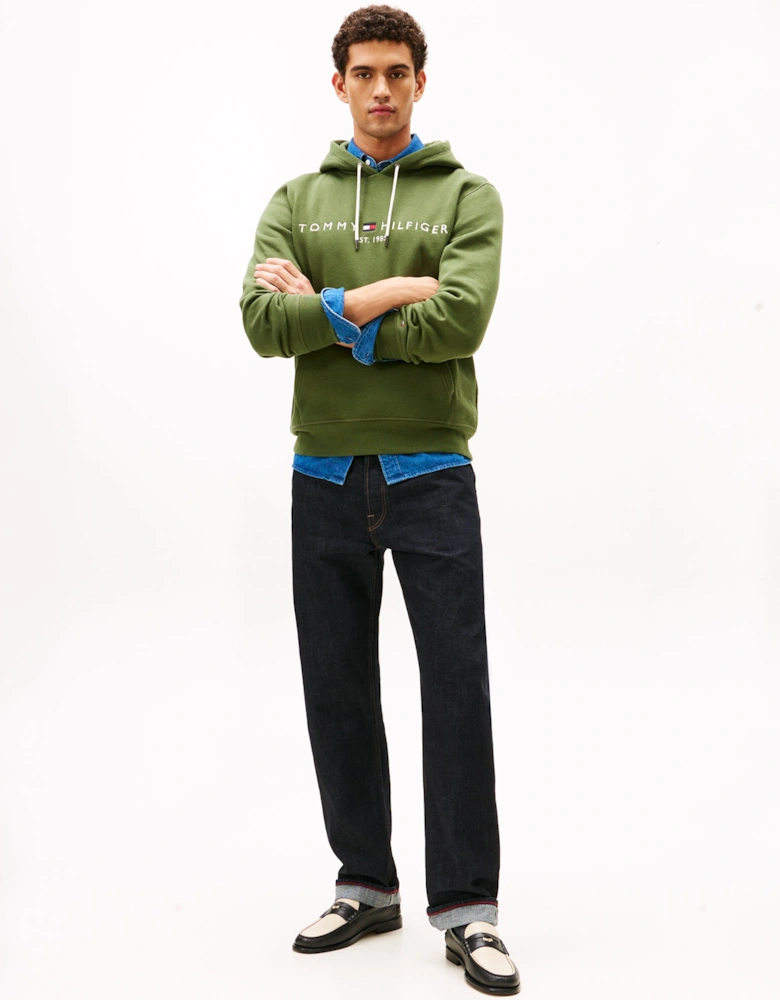 Tommy Logo Flex Fleece Hoodie - Mountain Pine