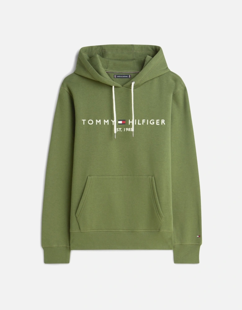 Tommy Logo Flex Fleece Hoodie - Mountain Pine