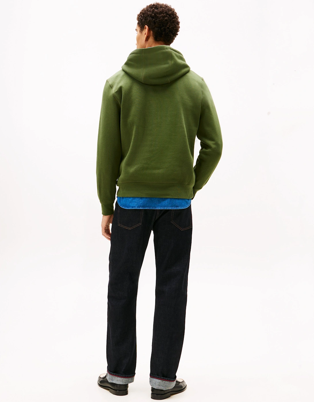 Tommy Logo Flex Fleece Hoodie - Mountain Pine