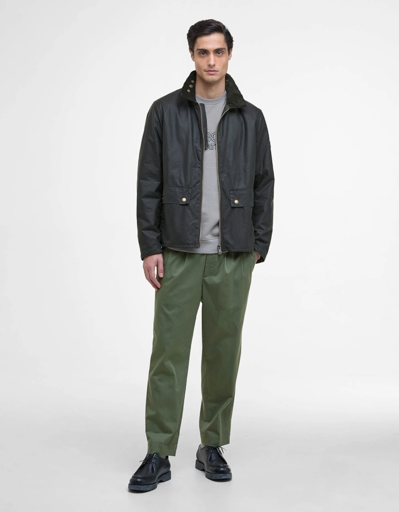 Marker Mens Wax Jacket - Sage