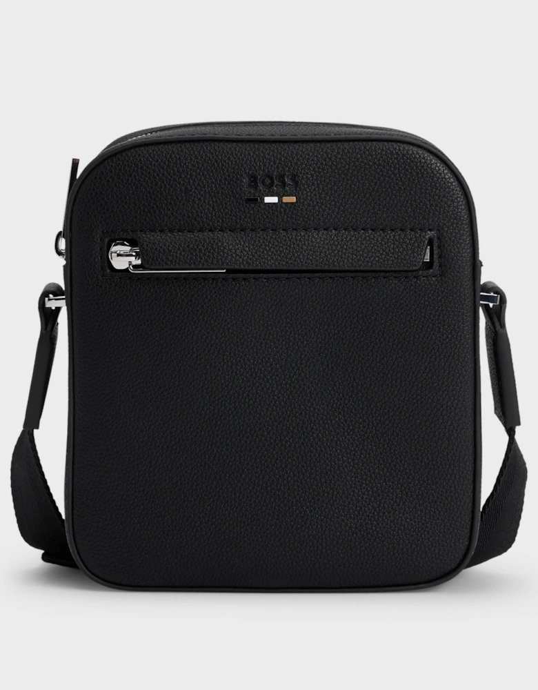 BOSS Orange Ray Mens Reporter Bag with Embossed Logo  - Black 001