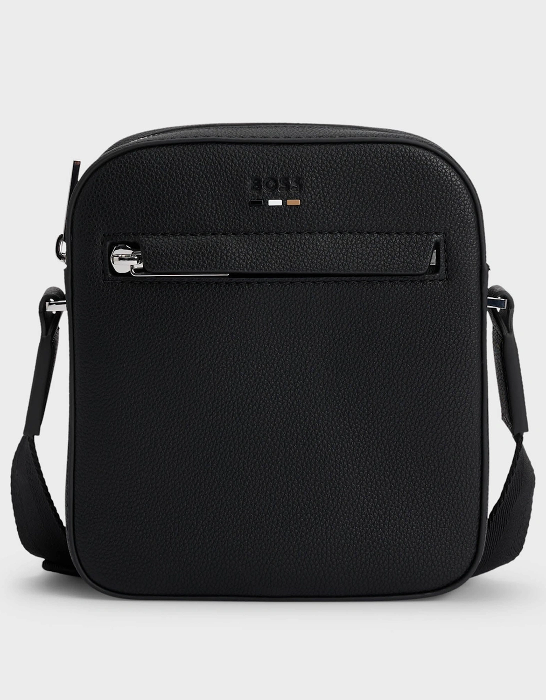 BOSS Orange Ray Mens Reporter Bag with Embossed Logo  - Black 001, 8 of 7