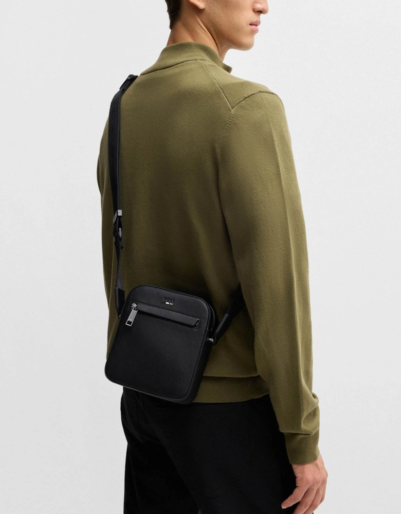 BOSS Orange Ray Mens Reporter Bag with Embossed Logo  - Black 001