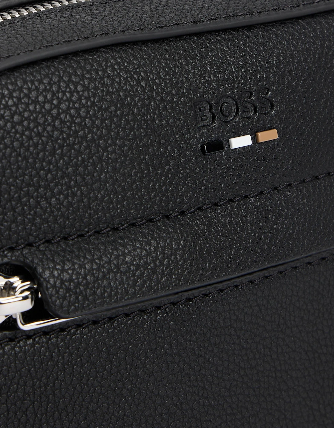 BOSS Orange Ray Mens Reporter Bag with Embossed Logo  - Black 001