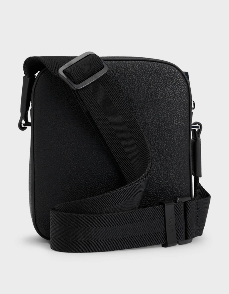 BOSS Orange Ray Mens Reporter Bag with Embossed Logo  - Black 001