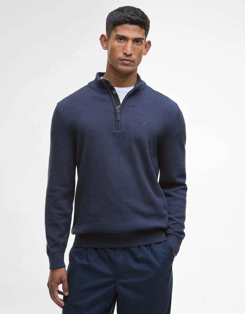 Avoch Mens Half Zip Jumper - Navy Marl