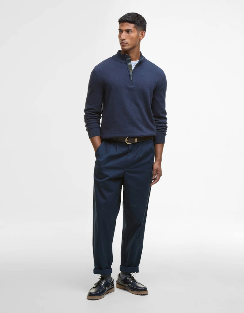 Avoch Mens Half Zip Jumper - Navy Marl