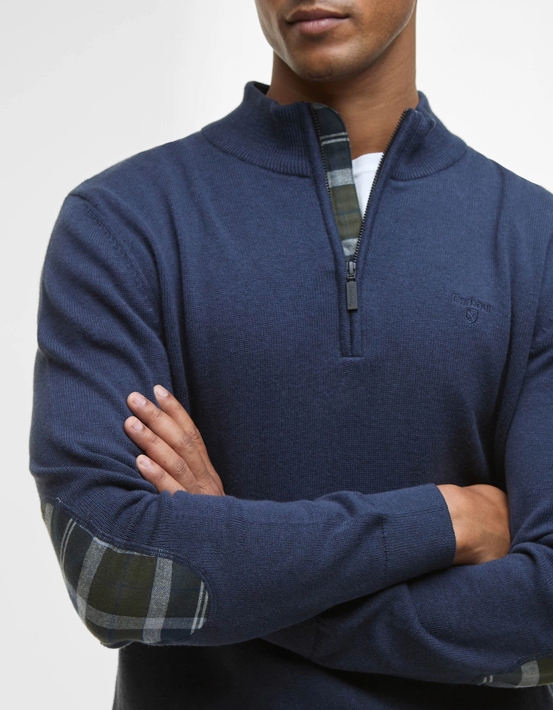 Avoch Mens Half Zip Jumper - Navy Marl