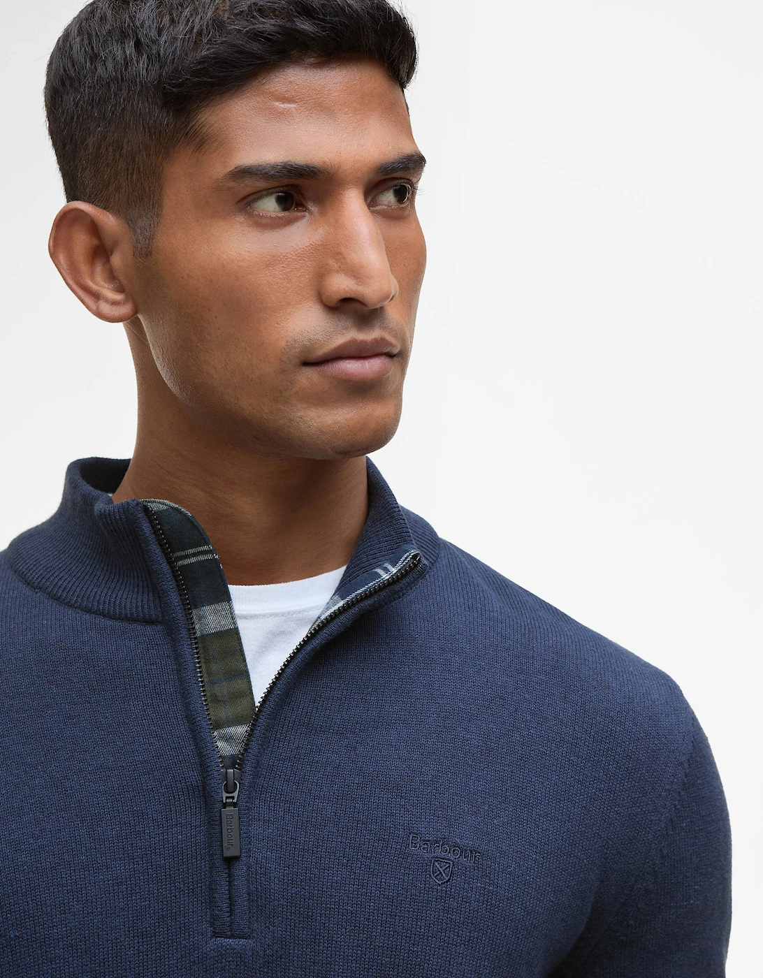 Avoch Mens Half Zip Jumper - Navy Marl