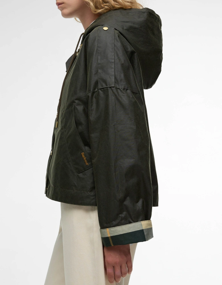 Ryedale Womens Wax Jacket - Archive Olive/Ancient Tartan