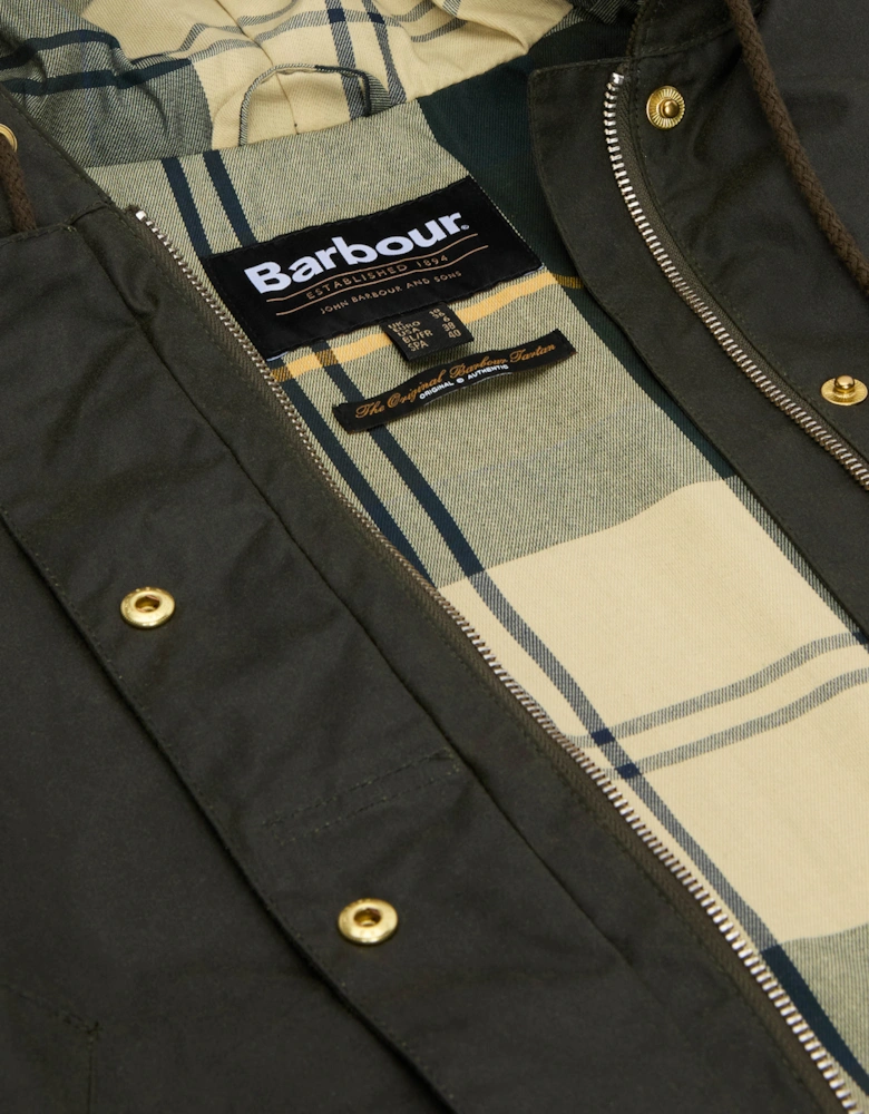Ryedale Womens Wax Jacket - Archive Olive/Ancient Tartan