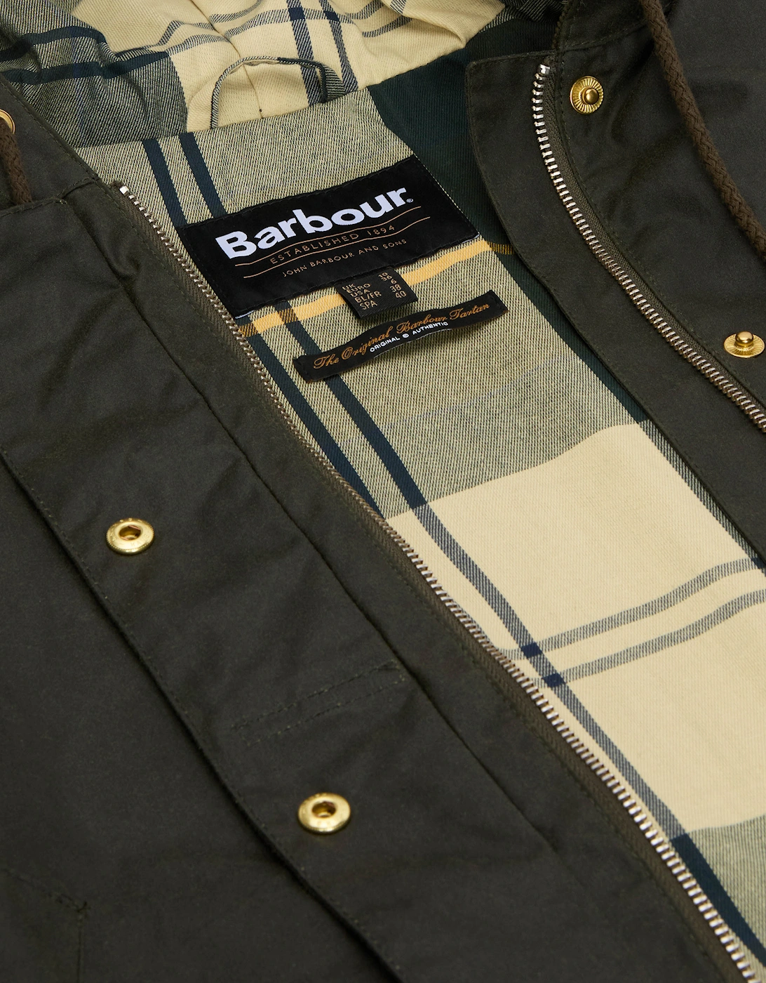 Ryedale Womens Wax Jacket - Archive Olive/Ancient Tartan