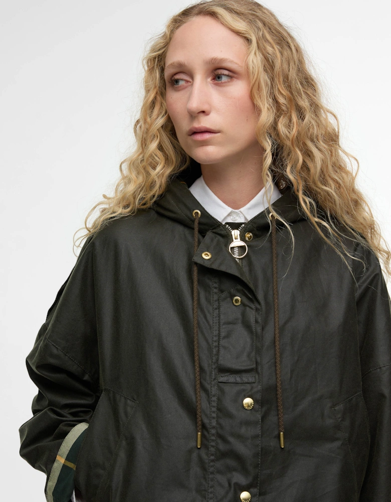 Ryedale Womens Wax Jacket - Archive Olive/Ancient Tartan