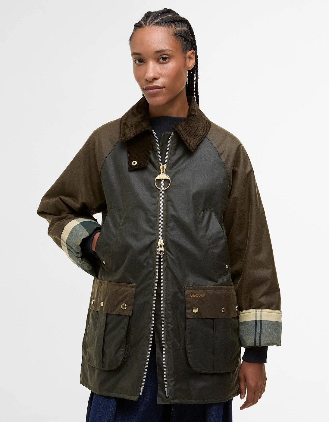 Kettlewell Womens Wax Jacket - Archive Olive/Beech/Ancient Tartan, 8 of 7