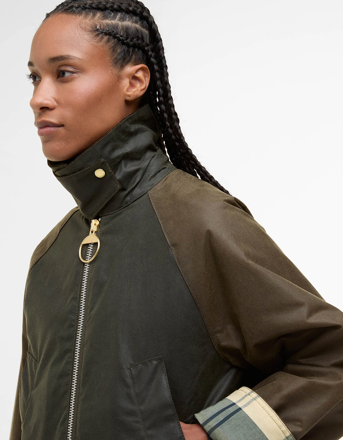 Kettlewell Womens Wax Jacket - Archive Olive/Beech/Ancient Tartan