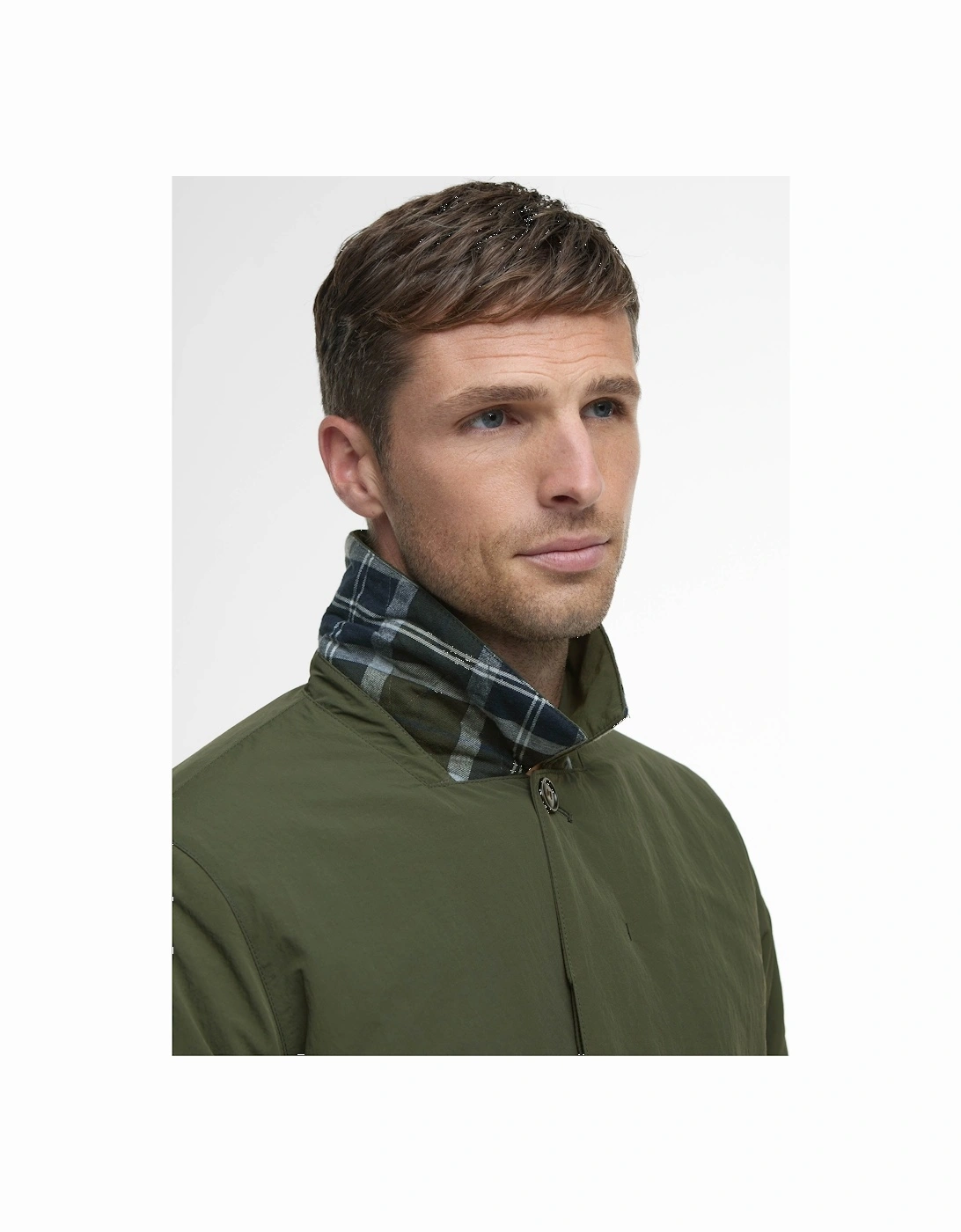 Wadded Lorden Mens Showerproof Mac - Olive