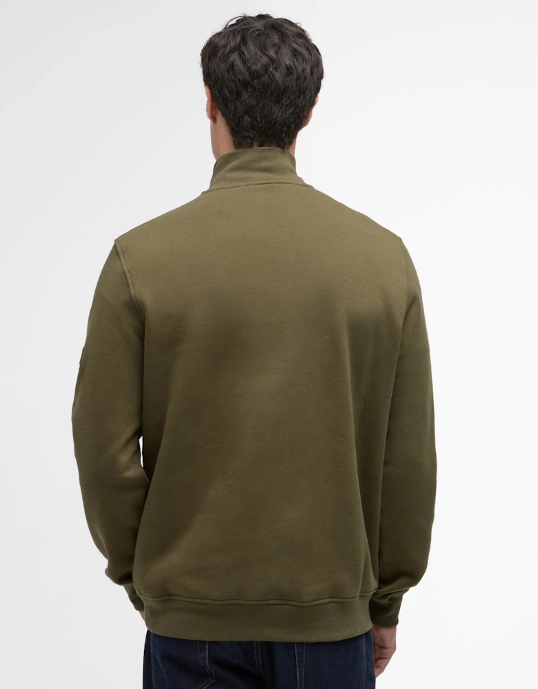 Rufforth Mens Half Zip Sweatshirt - Light Sage