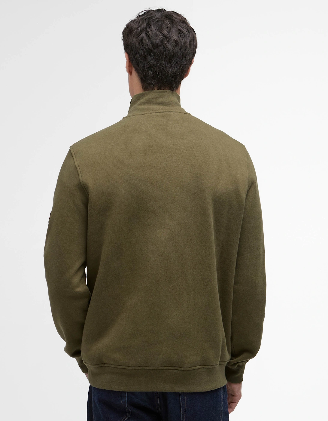 Rufforth Mens Half Zip Sweatshirt - Light Sage