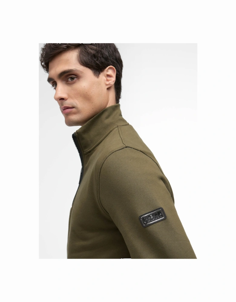 Rufforth Mens Half Zip Sweatshirt - Light Sage