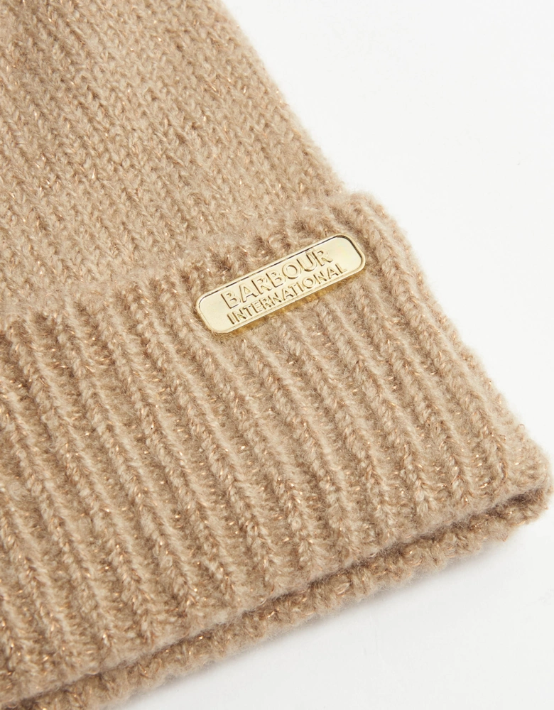 Sparkle Womens Beanie/Scarf - Oat