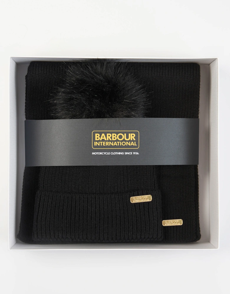 Mallory Beanie & Scarf Gift Set - Black