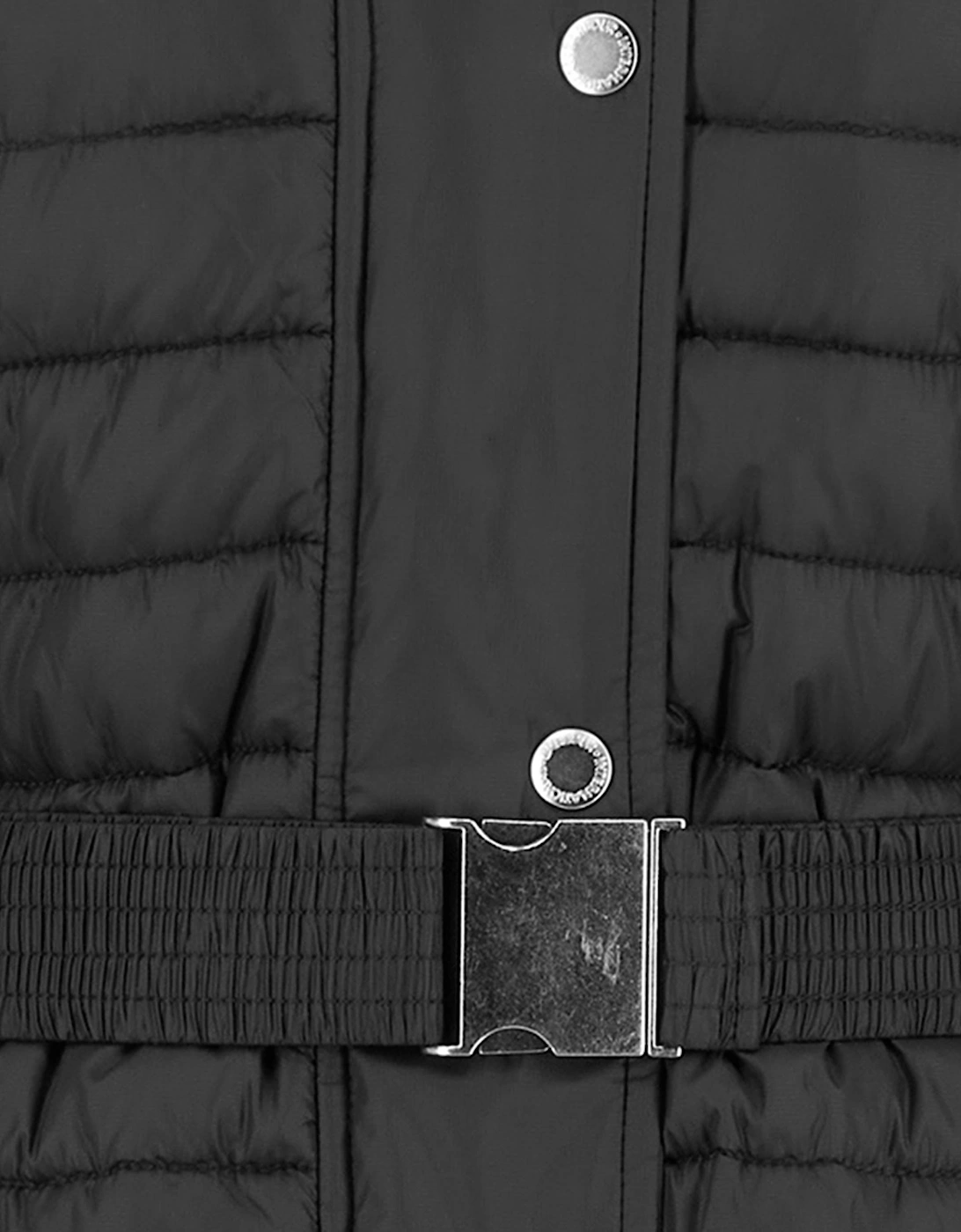 Longline Jada Womens Puffer Jacket - Black