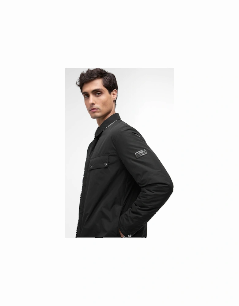 Padded Ariel Mens Shirt Jacket - Black