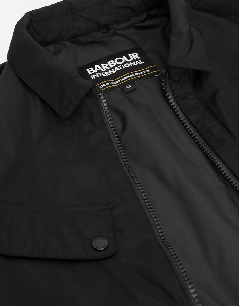 Padded Ariel Mens Shirt Jacket - Black