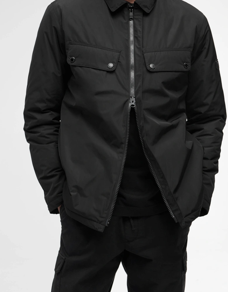 Padded Ariel Mens Shirt Jacket - Black