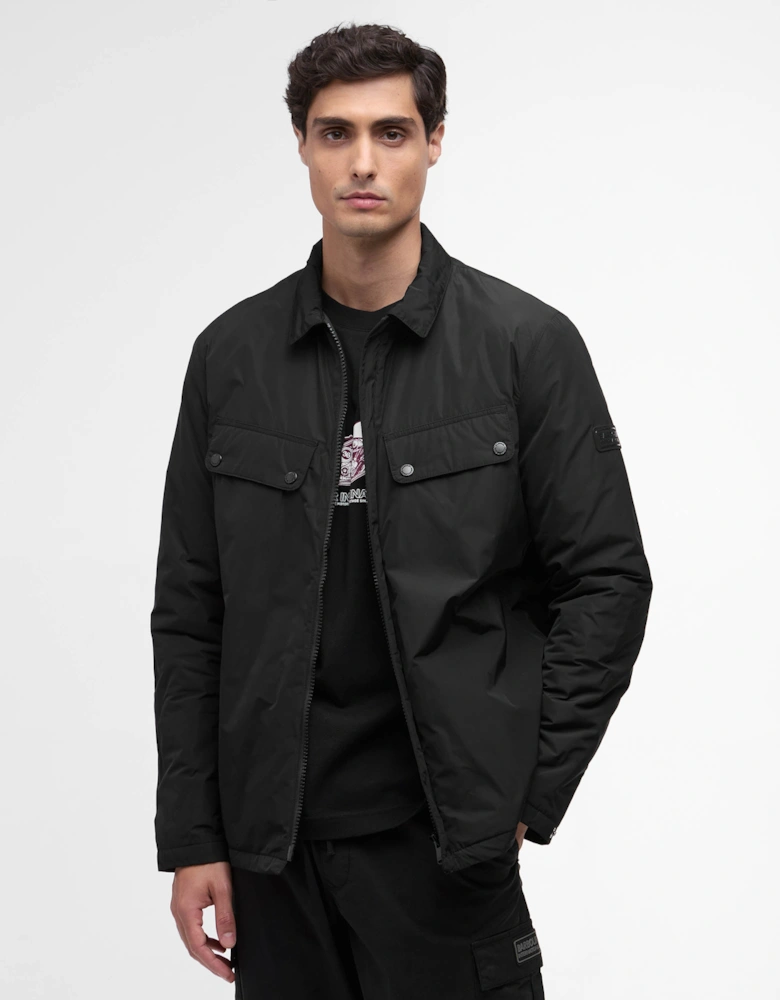 Padded Ariel Mens Shirt Jacket - Black