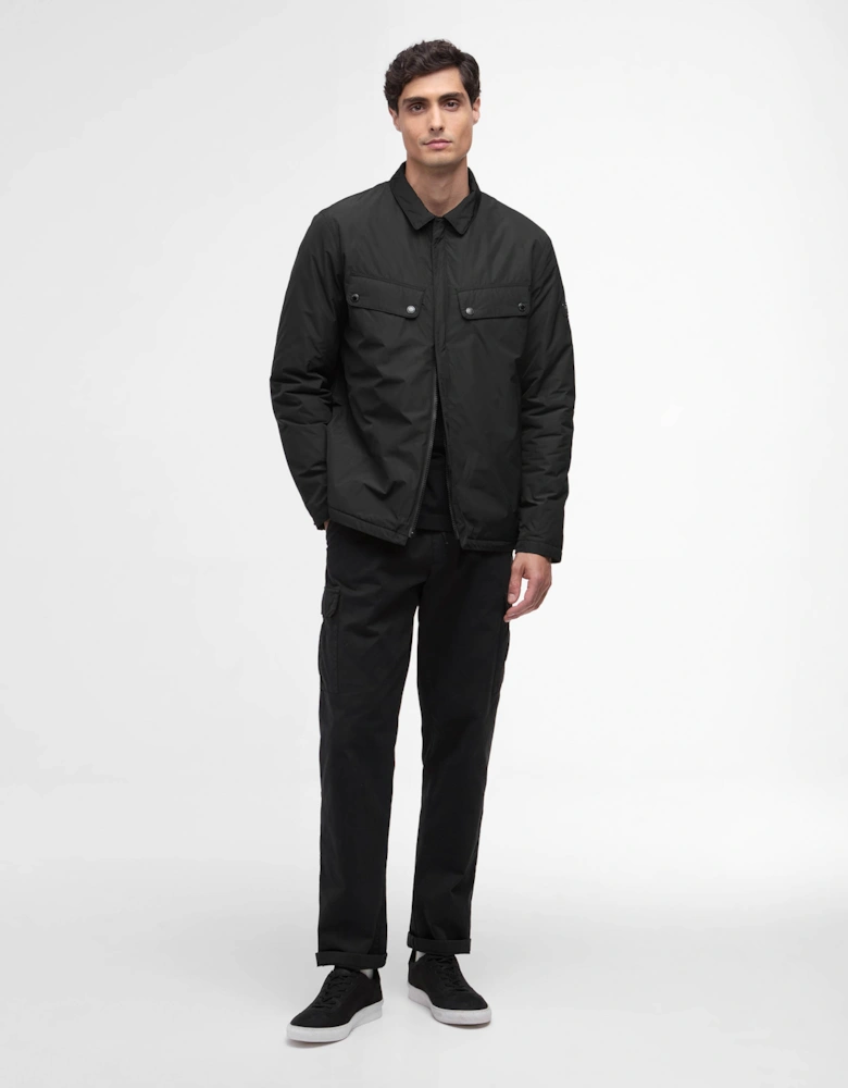Padded Ariel Mens Shirt Jacket - Black