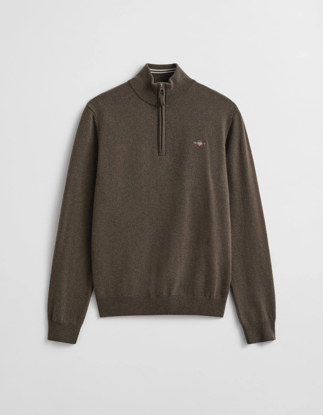 Mens Superfine Lambswool Half Zip Cardigan - 290 Seawood Melange, 2 of 1