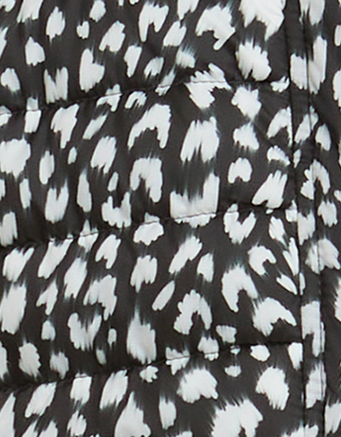 Printed Jada Womens Puffer Jacket - Snow Leopard Print