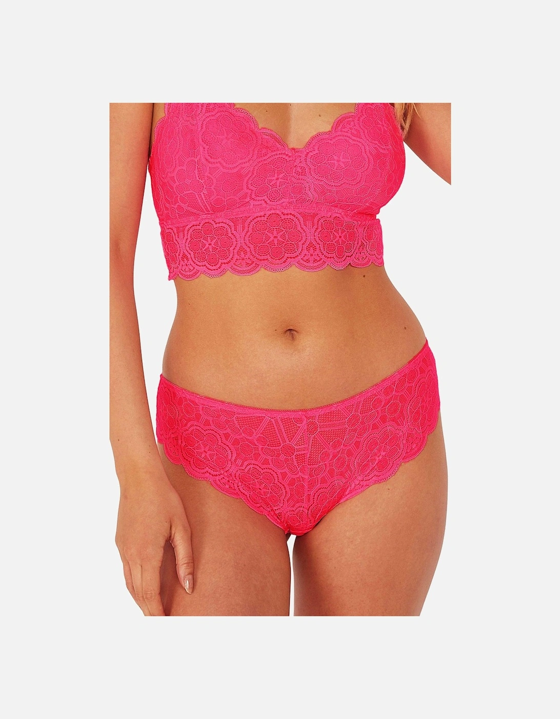 Ariana Lace Neon Pink 'Bralette', 2 of 1