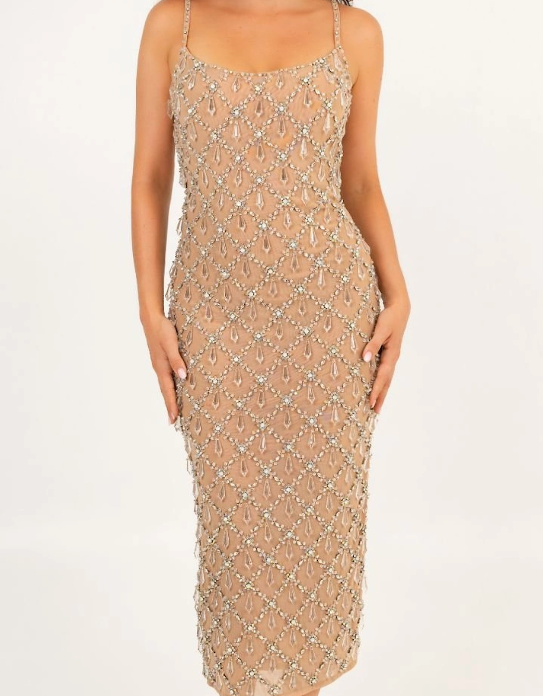 Calliope Luxury Crystal Maxi Party Dress Multi Colour, 2 of 1