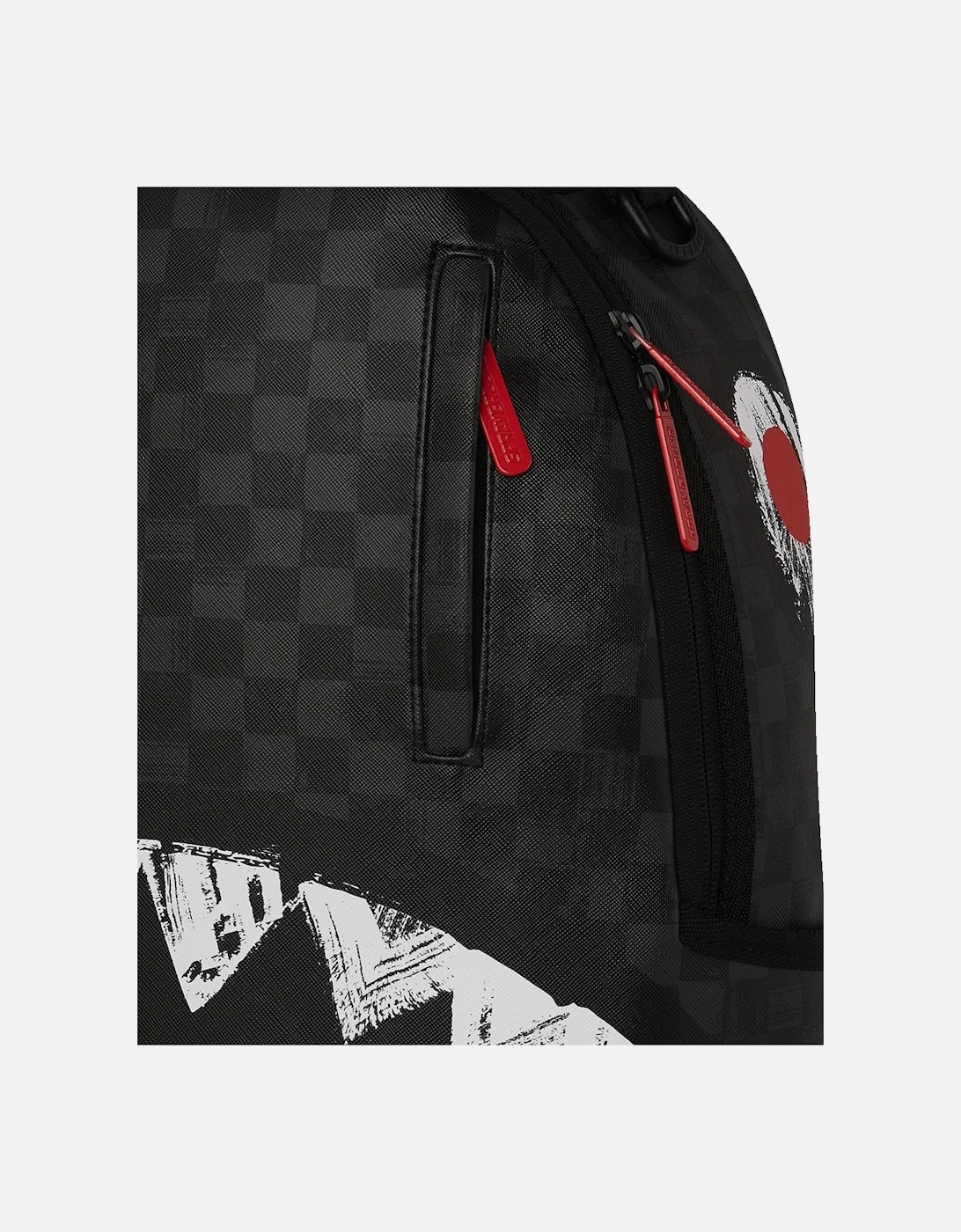 Scribble Shark Check Backpack - Grey/Black