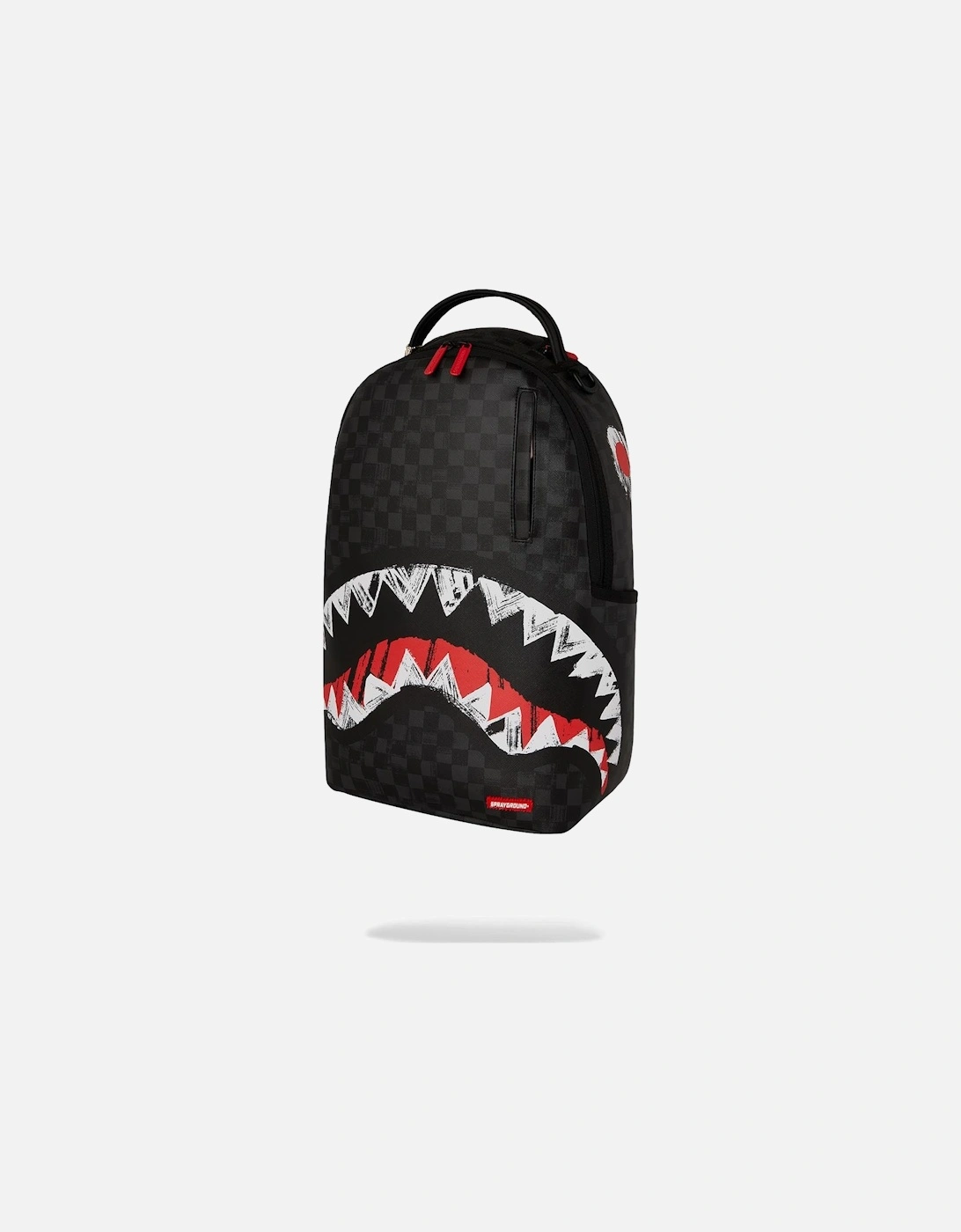 Scribble Shark Check Backpack - Grey/Black