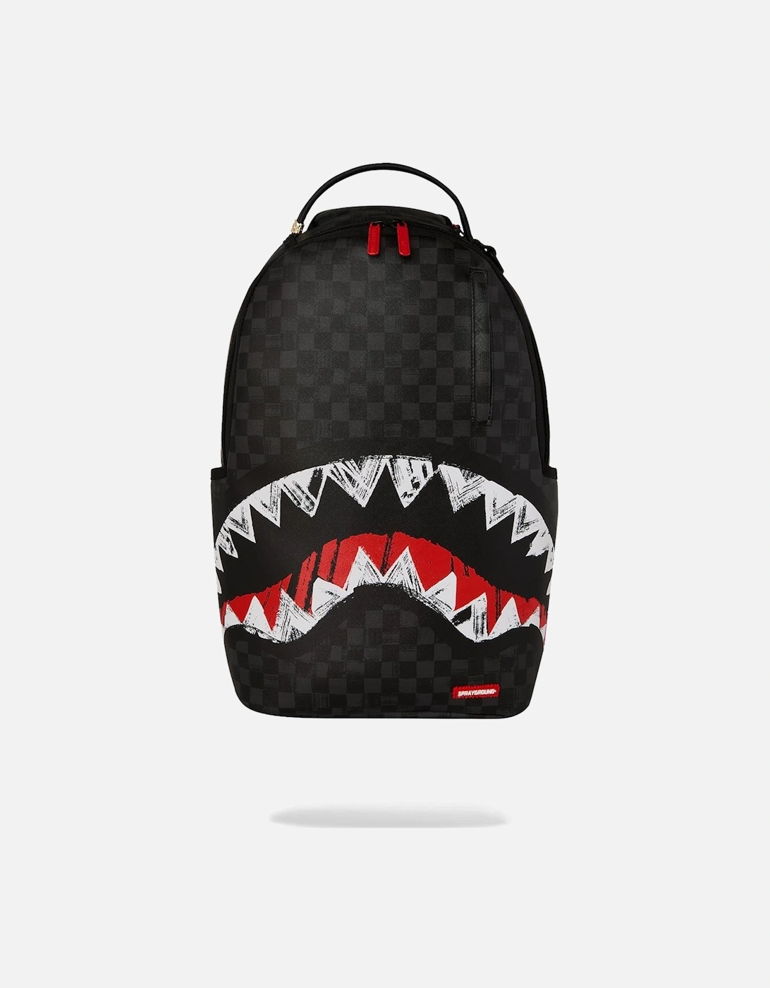 Scribble Shark Check Backpack - Grey/Black