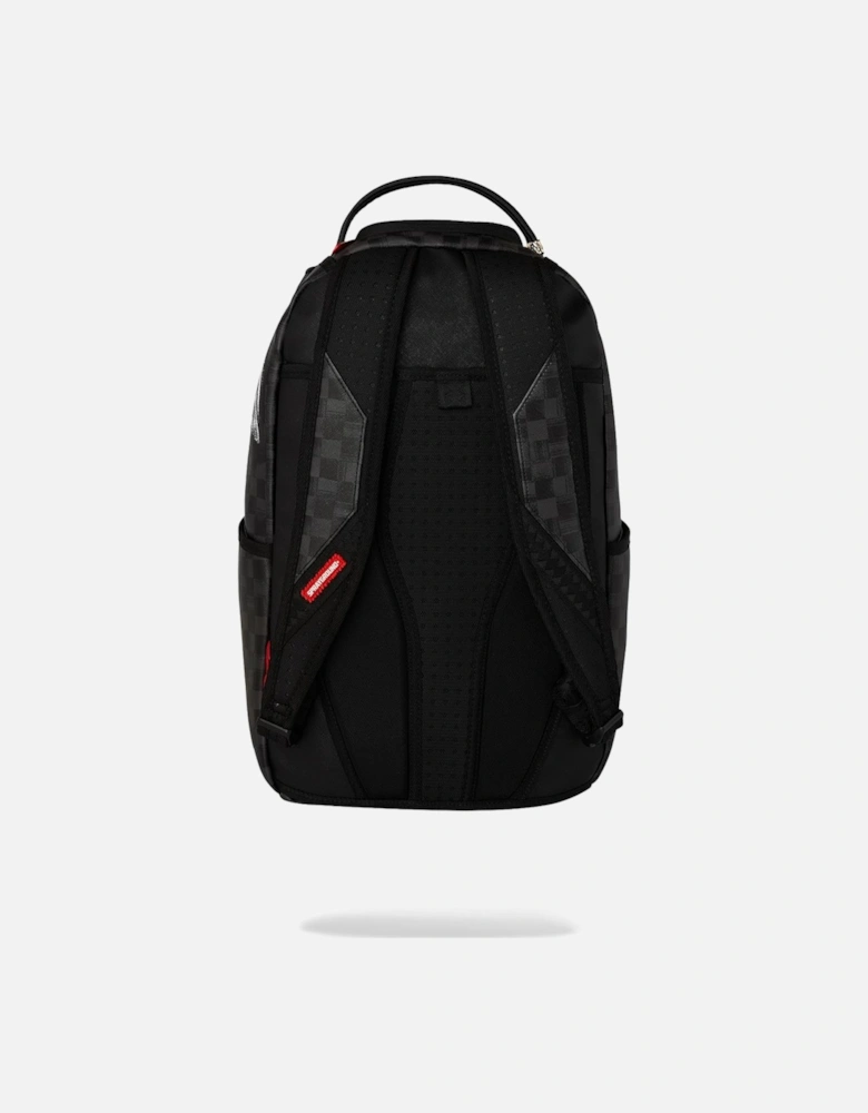 Scribble Shark Check Backpack - Grey/Black