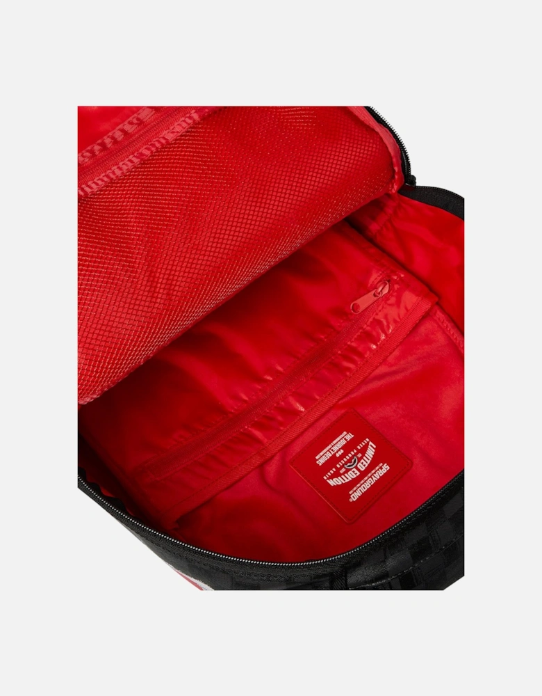 Scribble Shark Check Backpack - Grey/Black