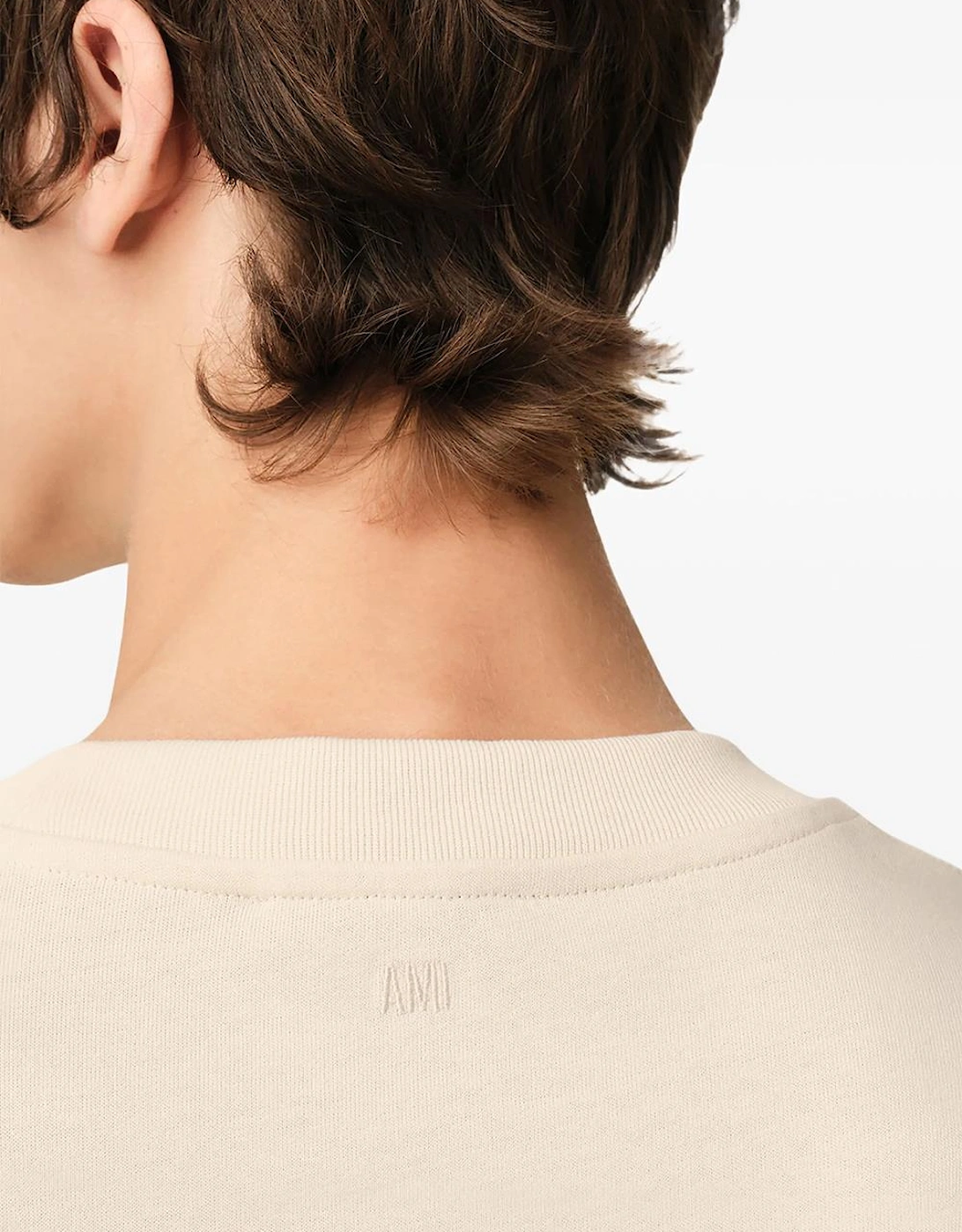 Heart Patch T-Shirt Beige Cream