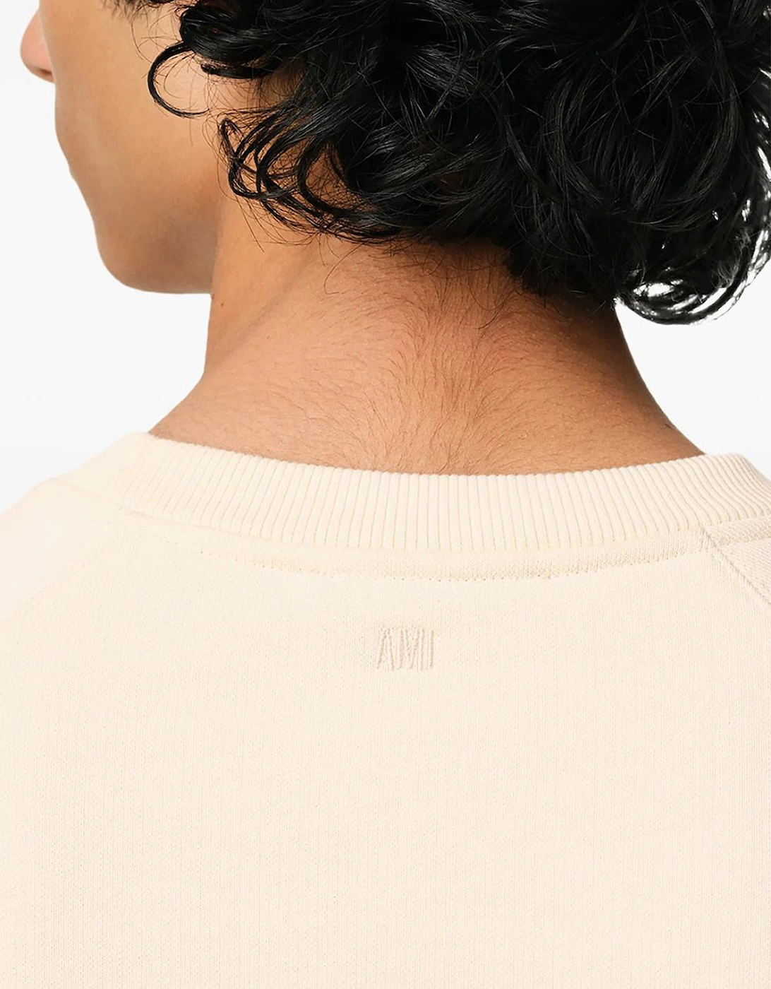 Heart Patch Sweatshirt Beige Cream