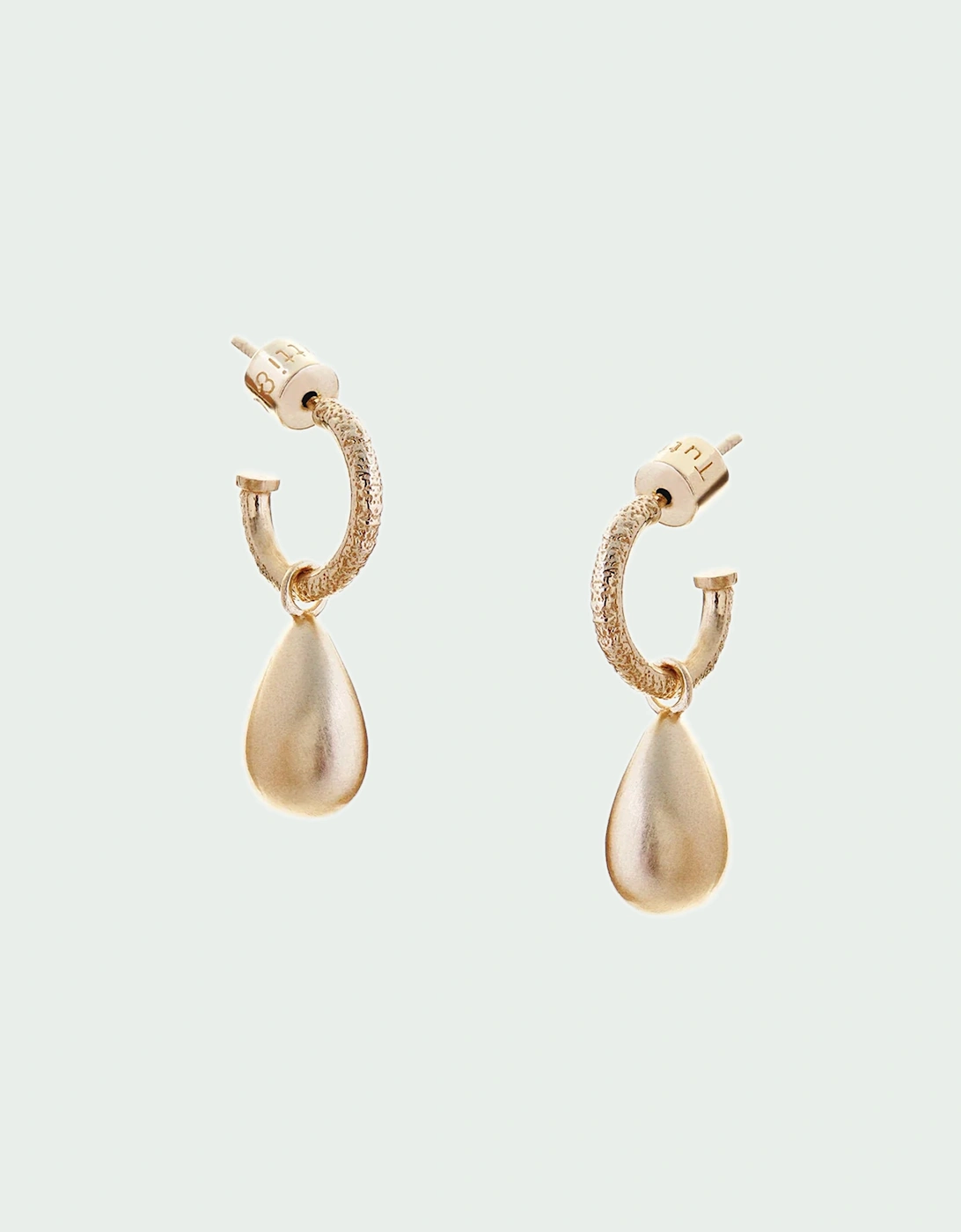 Tutti & Co Women's White Pebble Earrings