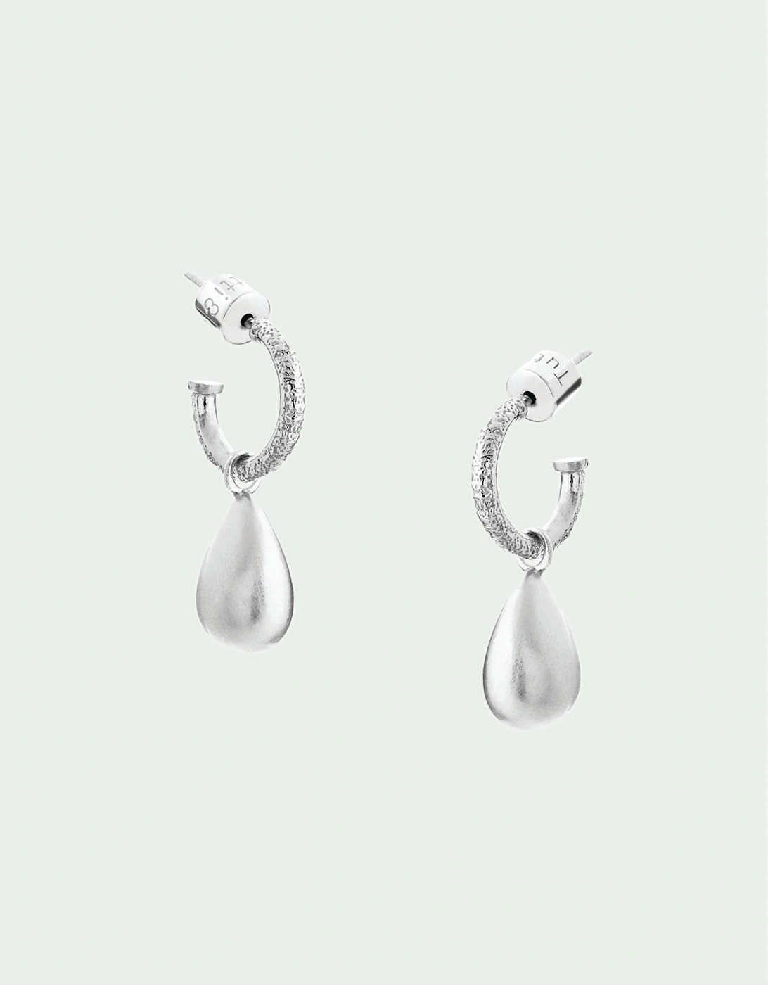 Tutti & Co Women's Silver/Silver Pebble Earrings